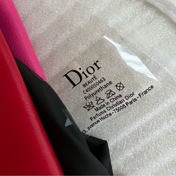 Dior Red/Pink Crossbody/Handbag with Pearl and Gold Chains - Picture 6 of 6